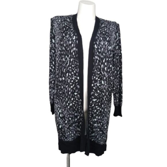 Lane Bryant Leopard Jacquard Animal Print Duster Cardigan Size 18/20 NWT - Picture 14 of 14